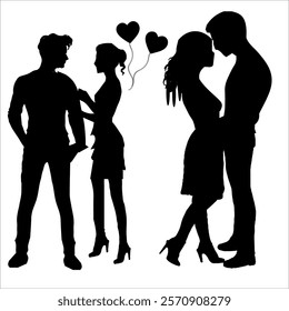 love boy girl man romance couple kiss happy girlfriend 
romantic husband beautiful heart valentine day Silhouette

