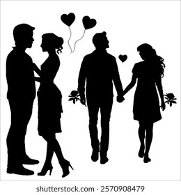 love boy girl man romance couple kiss happy girlfriend 
romantic husband beautiful heart valentine day Silhouette

