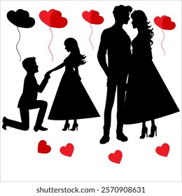 love boy girl man romance couple kiss happy girlfriend 
romantic husband beautiful heart valentine day Silhouette

