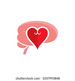 Love Brain Logo Icon Design