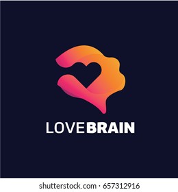 Love Brain Logo Template Designs