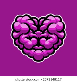 Love Brain Mascot Vector Illustration is perfect for your brand business