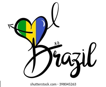 I Love Brazil - Vector Graphic