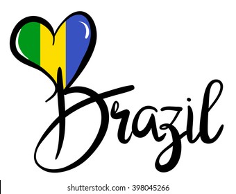 I Love Brazil - Vector Graphic