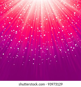 Love bright theme with hearts and stars. EPS 8 vector file included