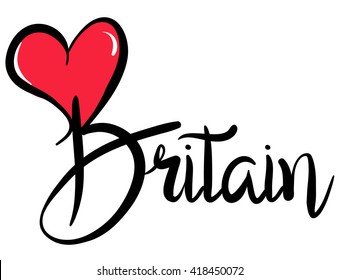 I Love Britain - Vector Graphic