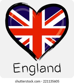 love British flag grunge vector 