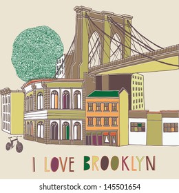 I Love Brooklyn Print Design