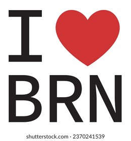 Amo el vector de tipografía de Brunéi