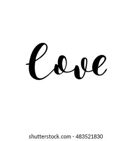 Love Brush Hand Lettering Inspiring Quote Stock Vector (Royalty Free ...