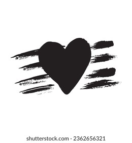 love brush vector illustration is perfect for web designs, stickers, posters, art projects, social media posters, and more!.