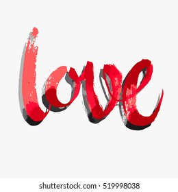 LOVE Brushed Font Type