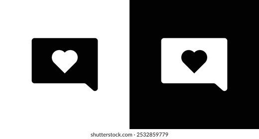 Love bubble speech set icon isolated background. Vector illustration