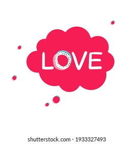 ilustración vectorial de la burbuja de amor