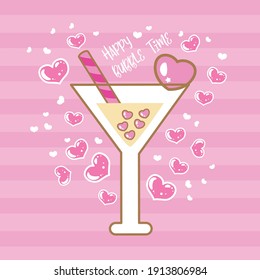 Love of Bubble tea flavors cup design collection, Pearl milk tea, Yummy drinks, Taiwan milk, Boba Bubble Milk Tea, Vector Illustration