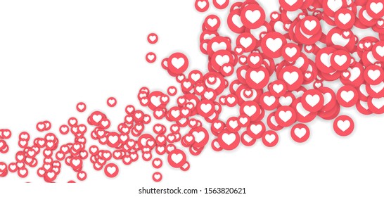 Love bubbles. Vector. Love for social networks. Abstract background. Vector love in social communication. Social media concept