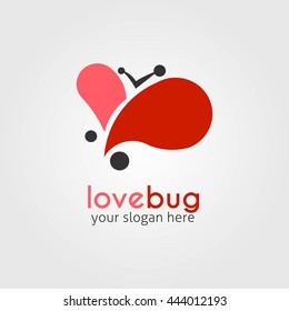 Love Bug symbol logo icon design template elements.