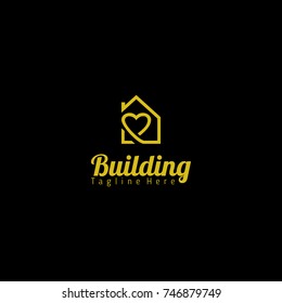 Love Buildings Logo Vector Illustration. Eps 10