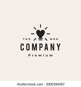 Lieblingstiermotive denken, hipster Vintage Logo Vektorsymbol