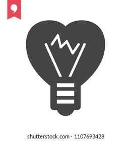 love bulb icon