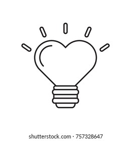Love bulb icon