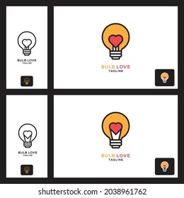 Love bulb icon Se vector illustration of logo template