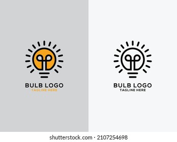 Icono de la bombilla de amor ilustración vectorial de la plantilla de logotipo