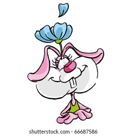 love bunny.  Funny vector illustration