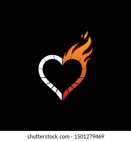 Love Of Burn Fire Creative Modern Logo