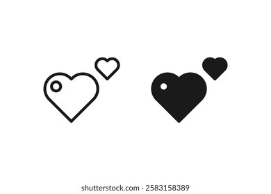love burst icon isolated on white background