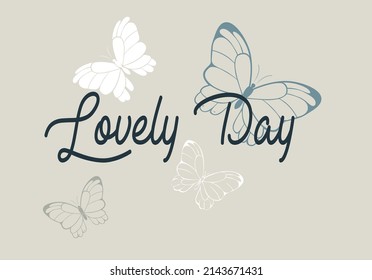 love and butterfly design vector