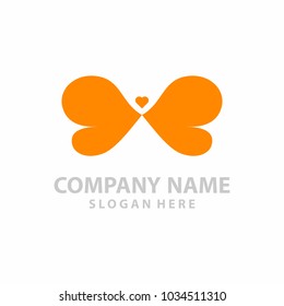 Love Butterfly Logo Icon