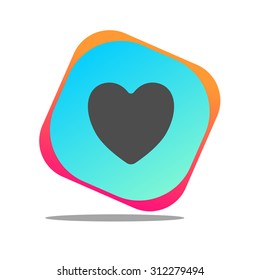 love button with gradien color background