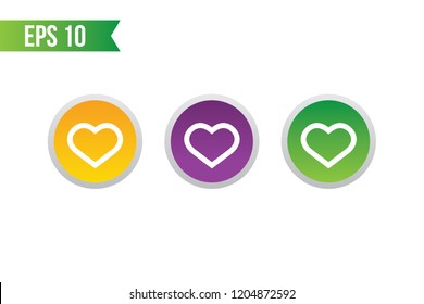 love button icon / love button for websites / applications