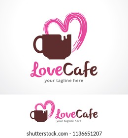 Love Cafe Logo Template Design, Symbol, Icon