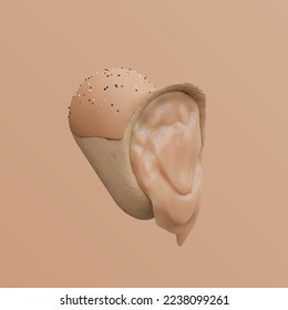 Love Cake 3D Illustration geeignet für jede Art von Unternehmen