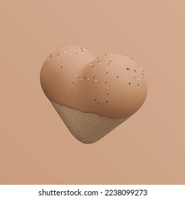 Love Cake 3D Illustration Suitable for any kind of business
