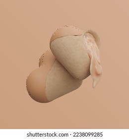Love Cake 3D Illustration Suitable for any kind of business