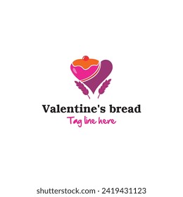 Love cake design logo vector good for bakery business women