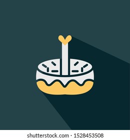 Love cake icon - Valentine celebration cake icon