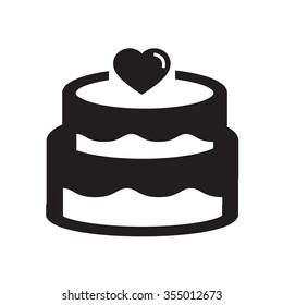 Love cake web icon