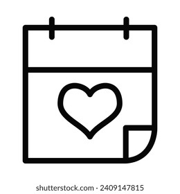 love caledar icon, simple icon art illustration vector
