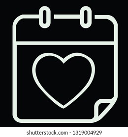 love calendar icon