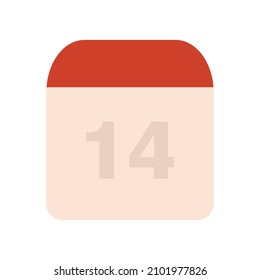 Love calendar vector in flat design