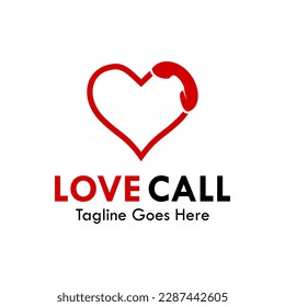 love call design logo template illustration