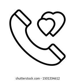 love call thin line vector icon