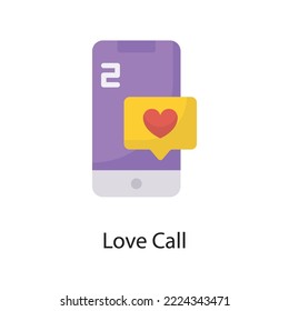 Love Call Vector Flat Icon Design illustration. Love Symbol on White background EPS 10 File