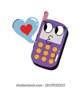 Love call vector Sticker. Eps 10 file
