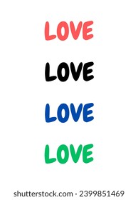 Love Calligraphic and typographic Vector with hand-drawn lettering for prints and posters, menu design, invitation and greeting cards t-shirts design coffee mug and hoodies design.
