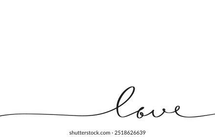 Love calligraphy script text font black dark color hand written decoration ornament symbol sign love happy valentine day 14 fourteen date february month gift sale banner poster wedding website cover
